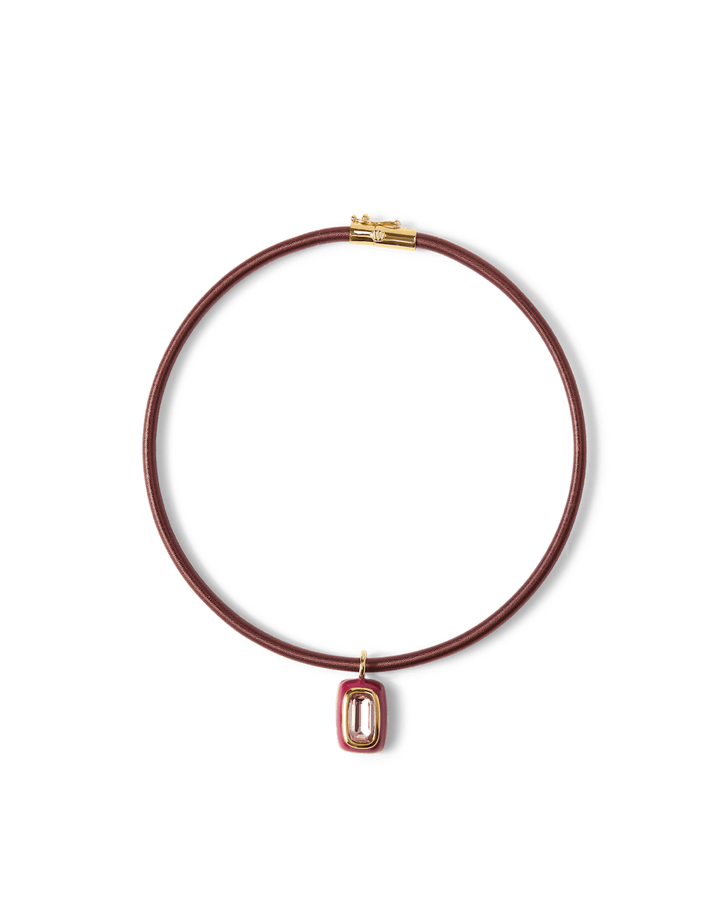Collier pendentif cordon bordeaux