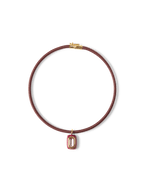 Collier pendentif cordon bordeaux