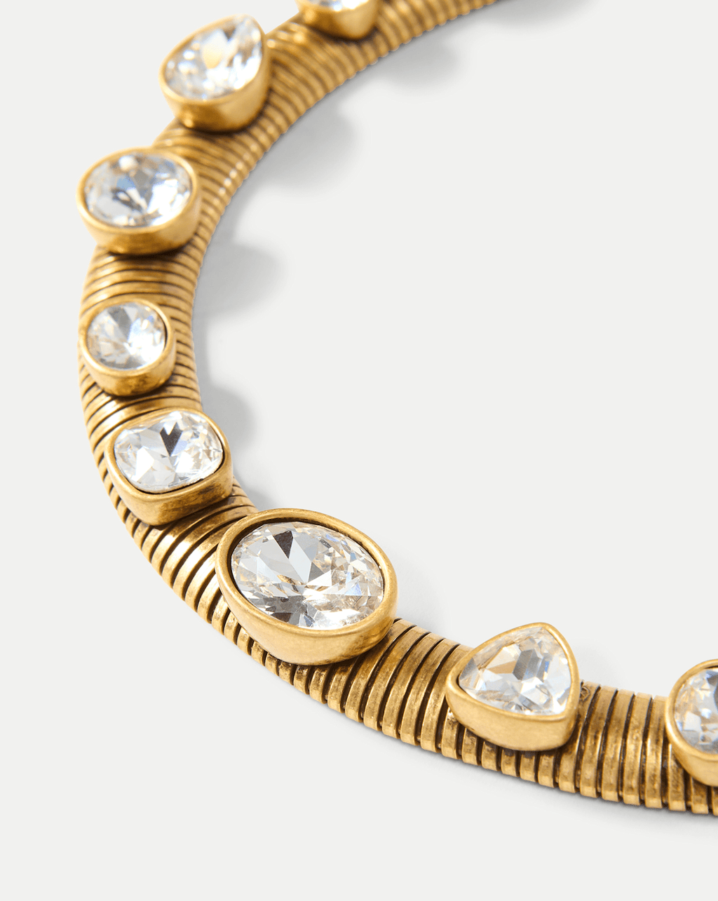 Collier ras de cou Tubogas avec cristaux