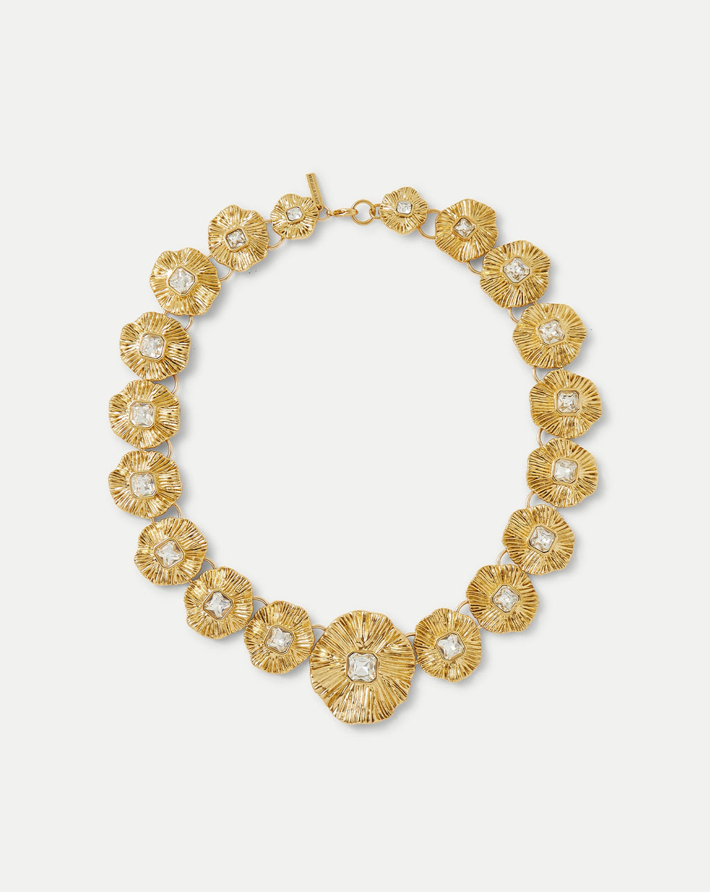 Collier fantaisie doré floral