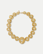 Collier fantaisie doré floral
