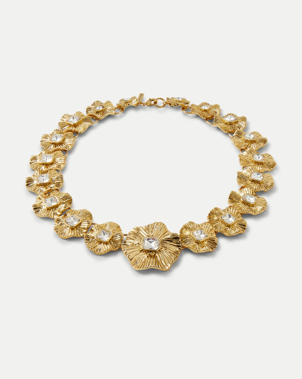 Collier fantaisie doré floral