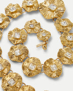 Collier fantaisie doré floral