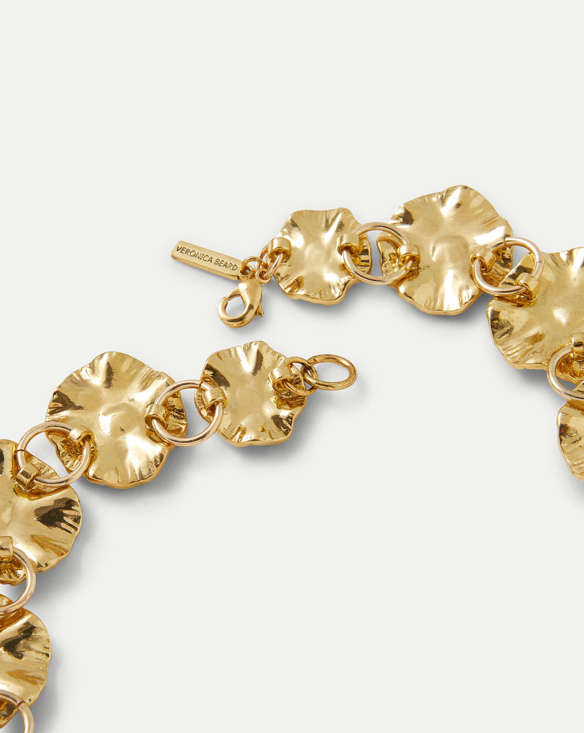 Collier fantaisie doré floral