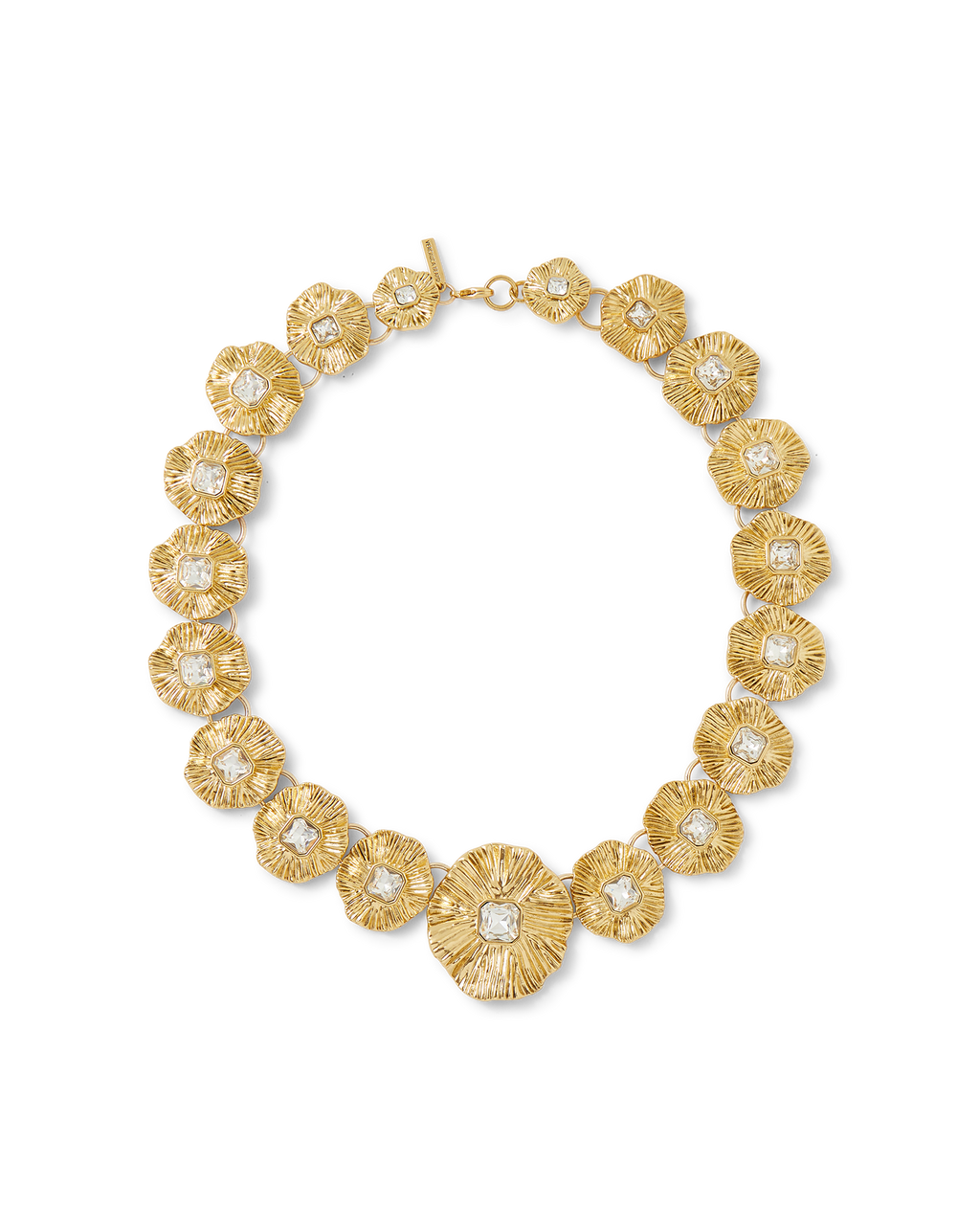 Collier fantaisie doré floral