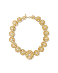 Collier fantaisie doré floral