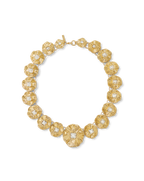 Collier fantaisie doré floral