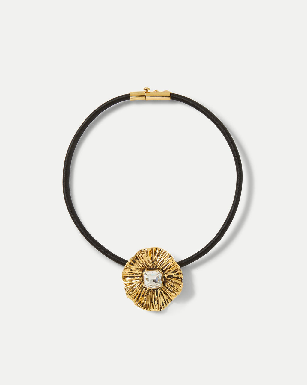 Collier cordon pendentif floral