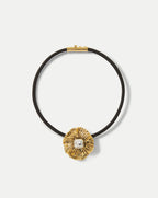 Collier cordon pendentif floral