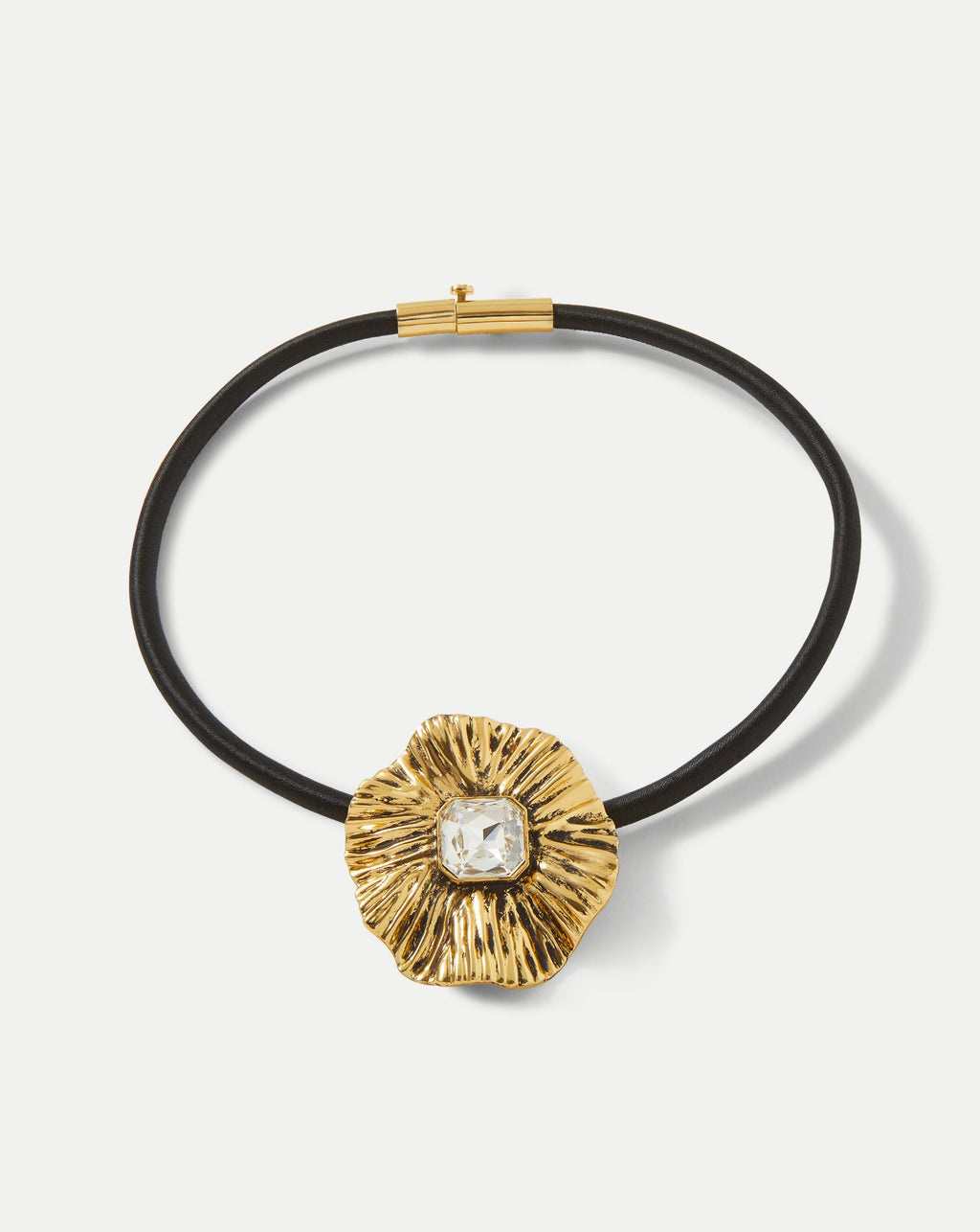 Collier cordon pendentif floral