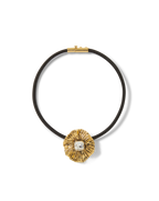 Collier cordon pendentif floral