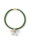 Flower Pendant Beaded Necklace
