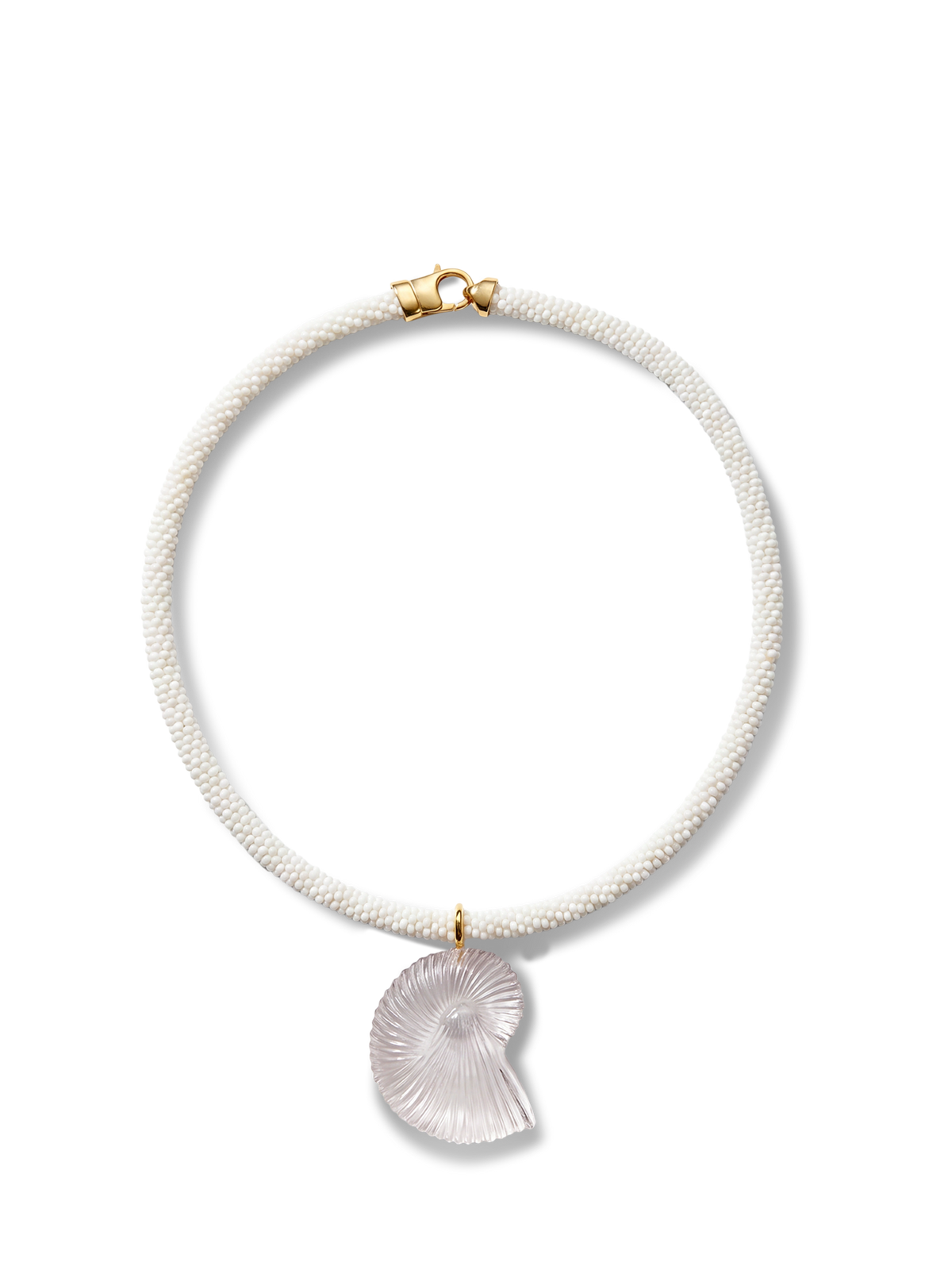 Nautilus Shell Beaded Necklace