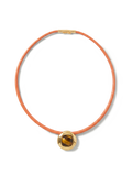 Collier cordon en cuir avec œil-de-tigre