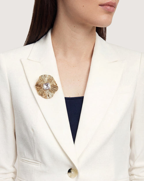 Gold Floral Brooch