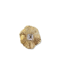Broche florale en or