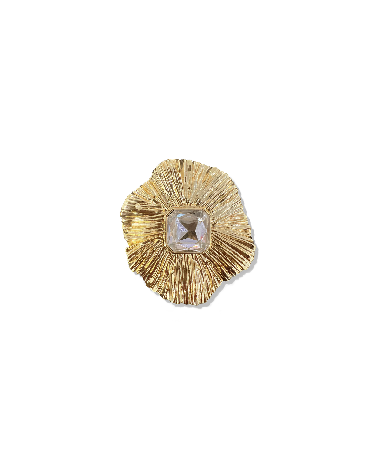 Gold Floral Brooch