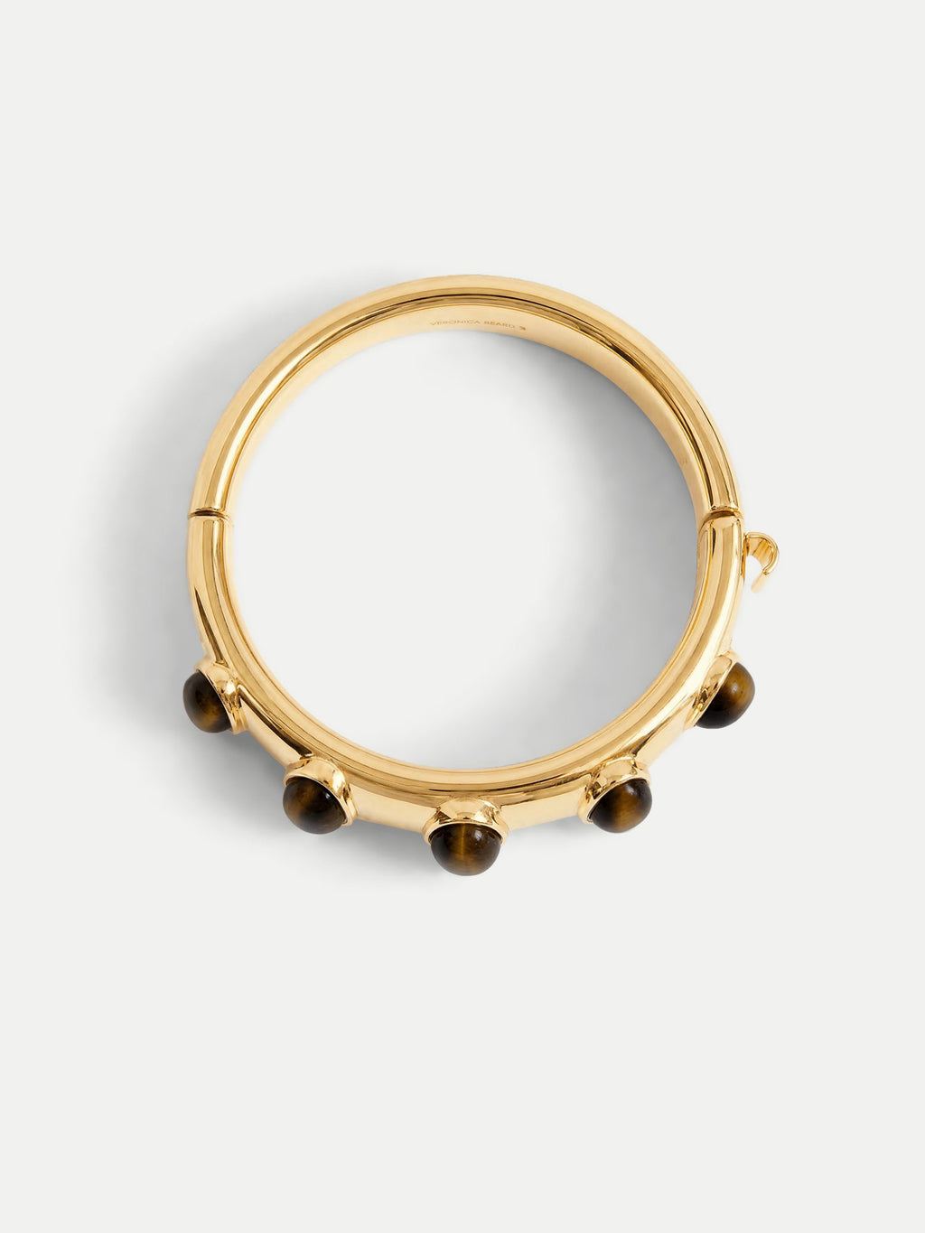 Jonc cabochon en œil-de-tigre