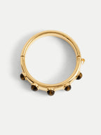 Jonc cabochon en œil-de-tigre