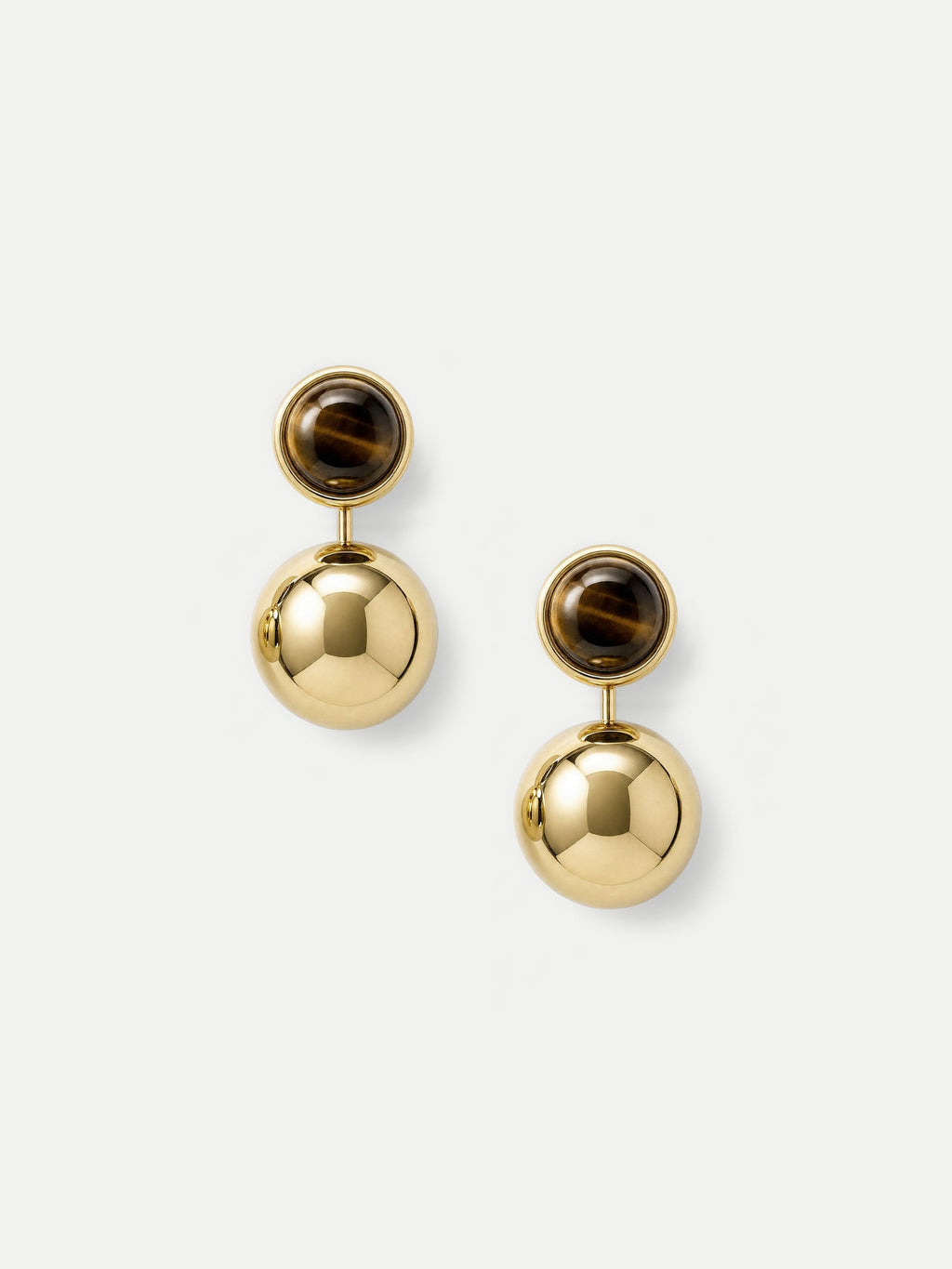 Boucles d'oreilles pendantes œil de tigre