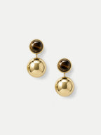 Boucles d'oreilles pendantes œil de tigre