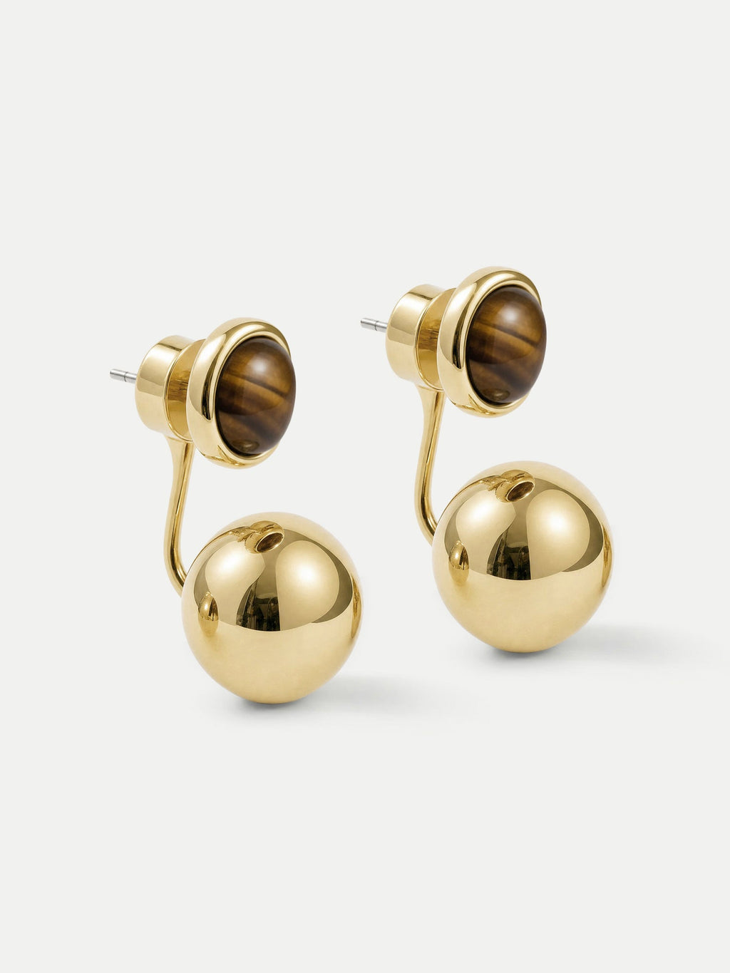 Boucles d'oreilles pendantes œil de tigre