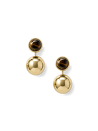 Boucles d'oreilles pendantes œil de tigre