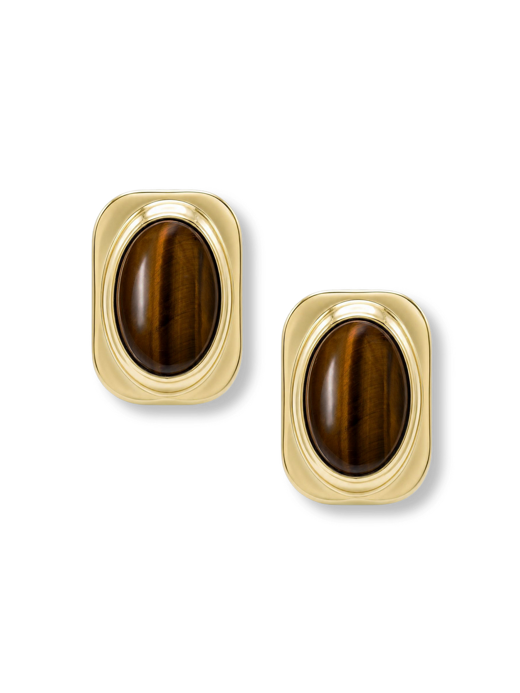 Tiger's Eye Post Earring
