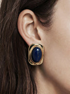 Lapis Post Earring