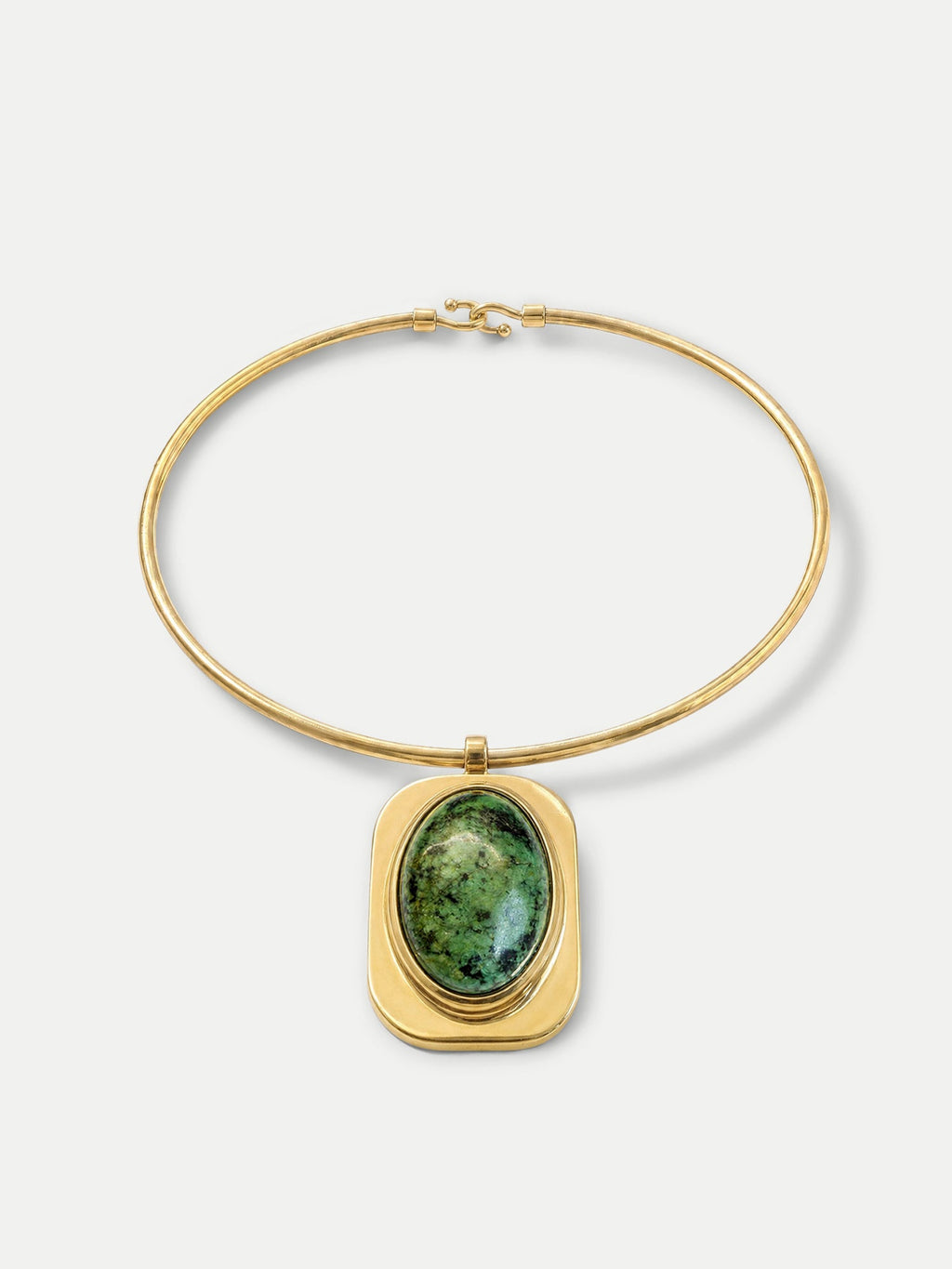 Collier ras du cou cabochon en turquoise