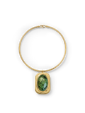 Collier ras du cou cabochon en turquoise