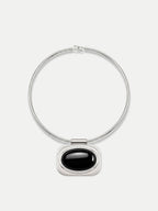 Onyx Cabochon Collar Necklace