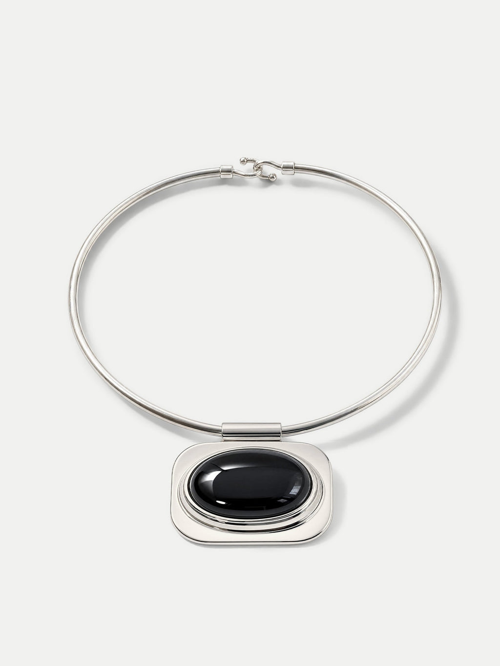 Onyx Cabochon Collar Necklace