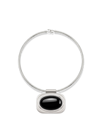 Onyx Cabochon Collar Necklace