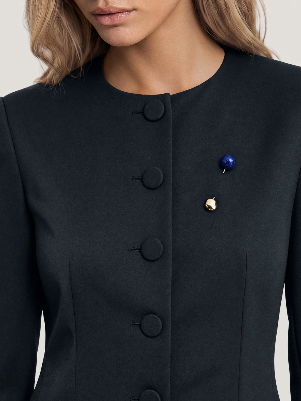 Lapis Pin Brooch