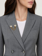 Pearl Chain Brooch