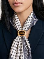 Anneau de foulard en œil de tigre