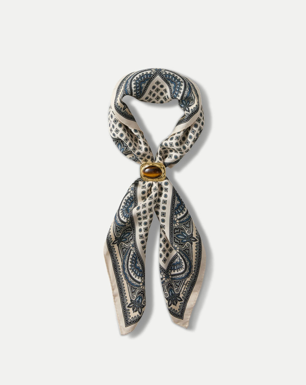 Anneau de foulard en œil de tigre