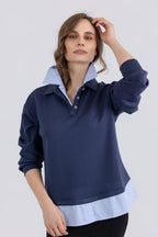 Striped Shirt Sweatshirt