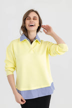 Striped Shirt Sweatshirt