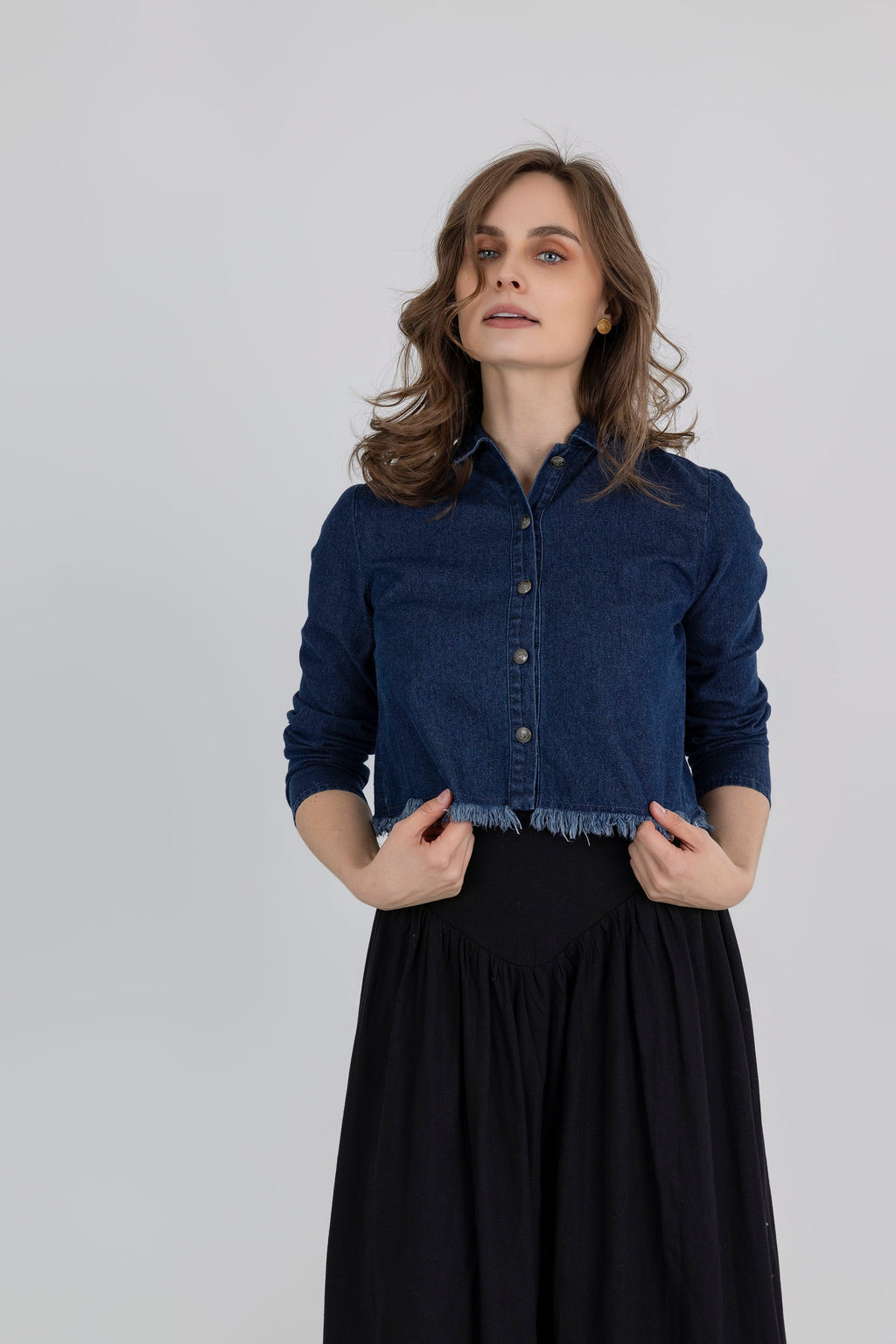Pull en tricot pour fille avec col à nœud