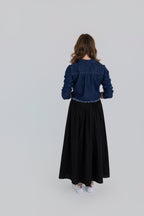 Pull en tricot pour fille avec col à nœud