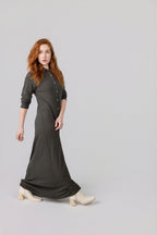 Denim Maxi Shirt Dress
