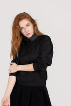 Ensemble tricot pour bébé fille avec col à nœud
