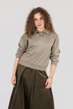 Ensemble tricot pour bébé fille avec col à nœud