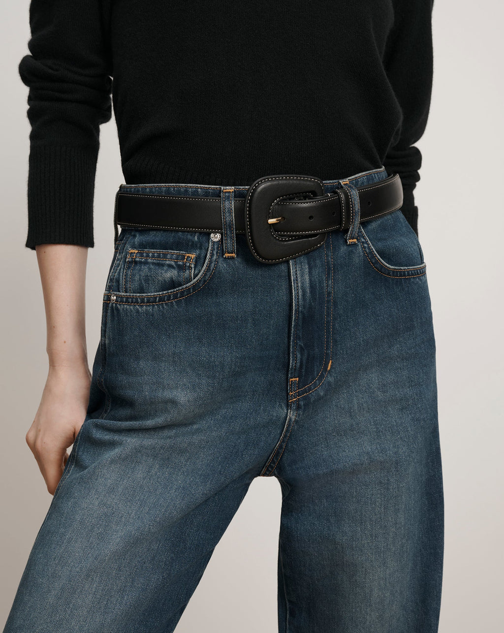 Ceinture Elsy à boucle en cuir