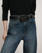 Ceinture Elsy à boucle en cuir