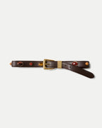 Ceinture en cuir ornée d'un arc
