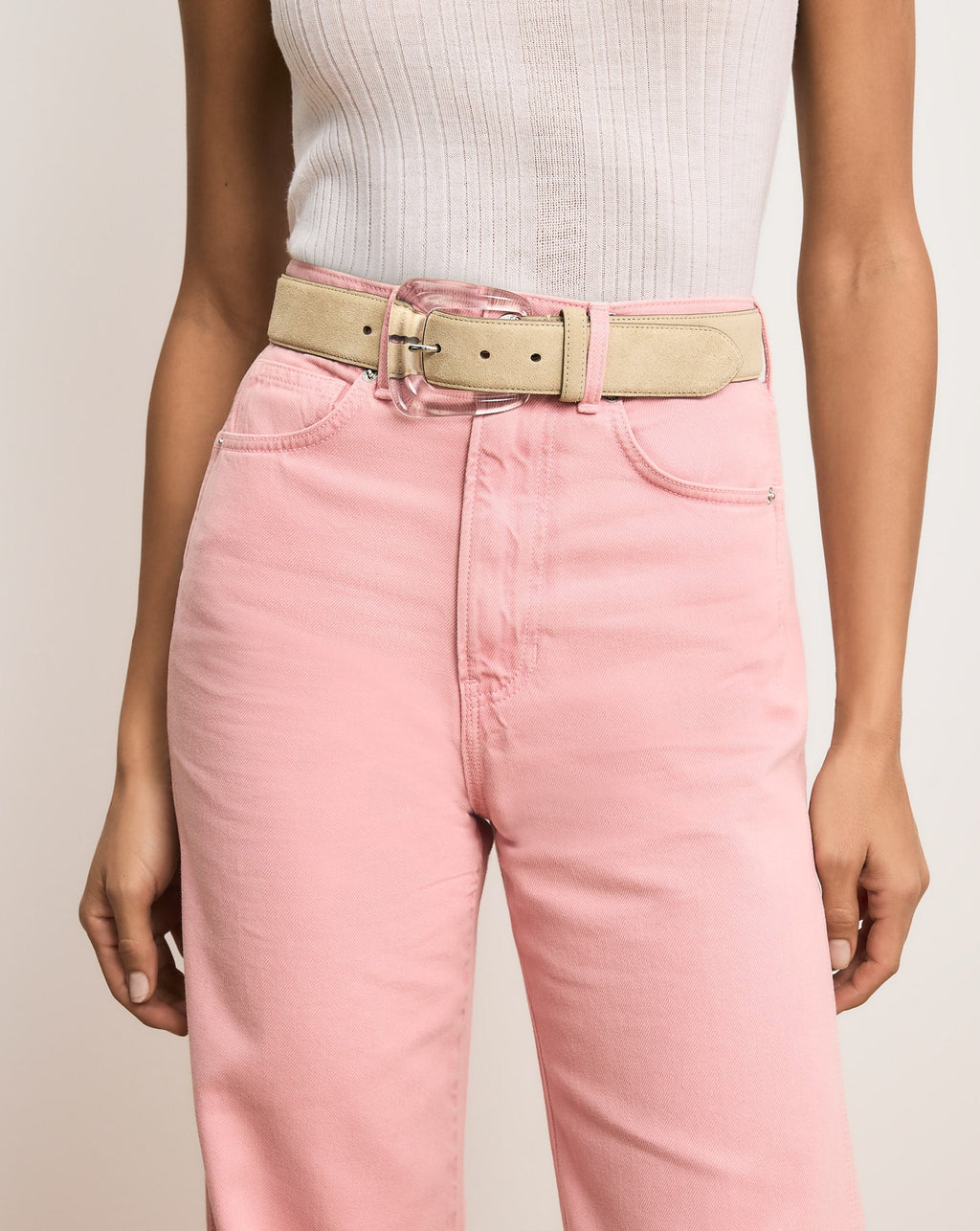 Ceinture en daim à boucle en résine Arch