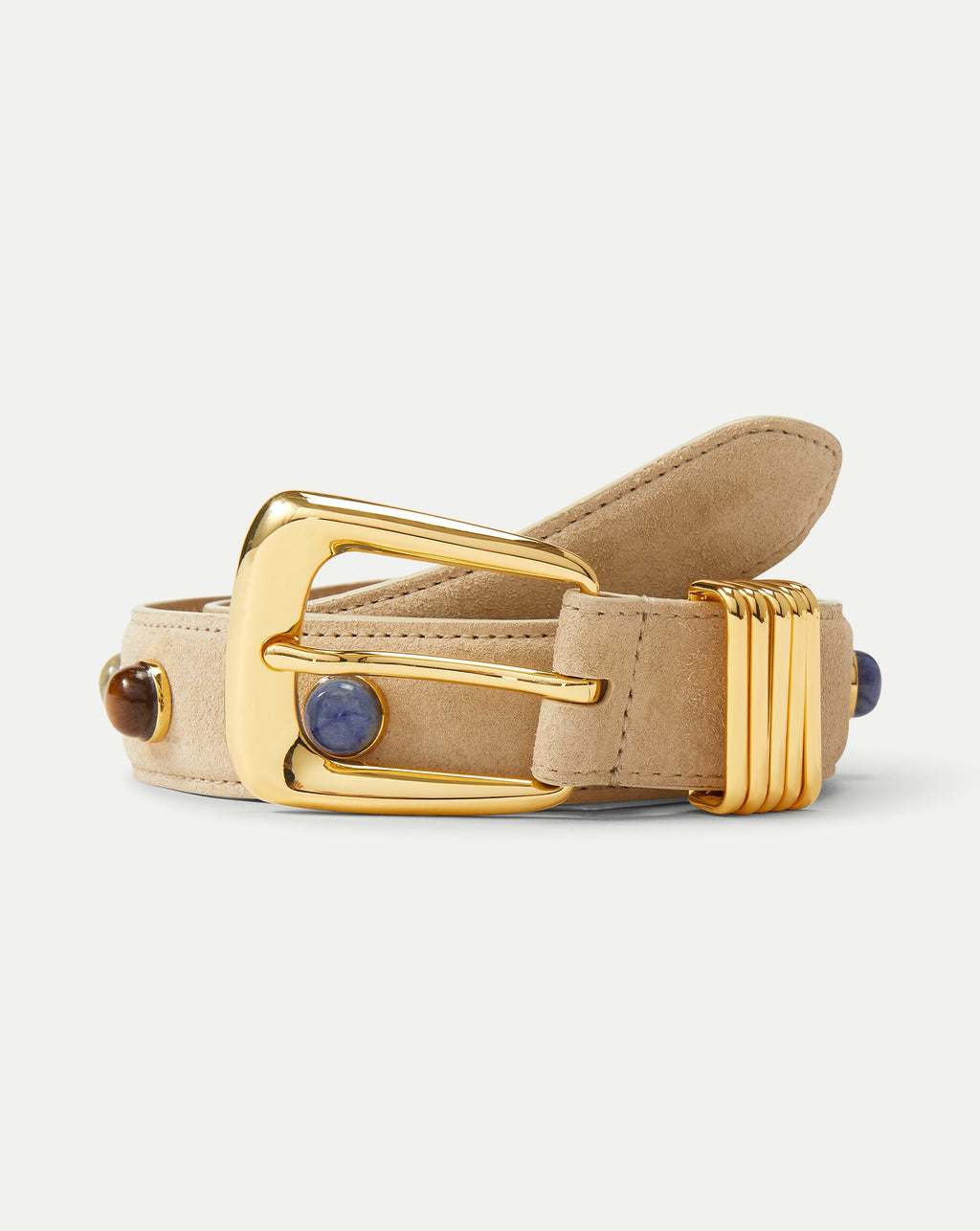Arch Embellished Suede Belt - Famous | Online Store